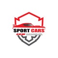 sport car logo template design vector - Vector Royalty Free Stock Photo