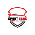 sport car logo template design vector - Vector Royalty Free Stock Photo