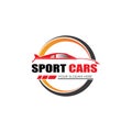 sport car logo template design vector - Vector Royalty Free Stock Photo