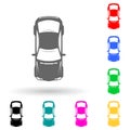 sport car multi color style icon. Simple glyph, flat vector of transport view from above icons for ui and ux, website or mobile Royalty Free Stock Photo
