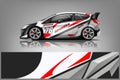 Sport car racing wrap design. vector design. - Vector