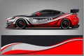 Sport car racing wrap design. vector design. - Vector