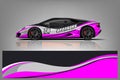 Sport car racing wrap design. vector design. - Vector