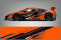 Sport car racing wrap design. vector design. - Vector Royalty Free Stock Photo
