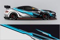 Sport car racing wrap design. vector design. - Vector Royalty Free Stock Photo