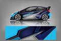 Sport car racing wrap design. vector design. - Vector Royalty Free Stock Photo