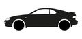 Sport car silhouette Royalty Free Stock Photo