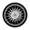 Sport car titanium rim vector icon Royalty Free Stock Photo