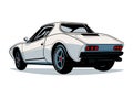 Sport car vector illustration for t shirt design, print and logo. Sportcar clipart of speed vehicle Royalty Free Stock Photo