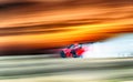 Sport car wheel drifting and smoking on track. Sport concept, Royalty Free Stock Photo