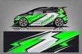 Sport Car wrap design vector, truck and cargo van decal. Graphic abstract stripe racing background designs for vehicle, rally, rac