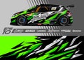 Rally car wrap designs illustrations Royalty Free Stock Photo