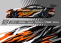 Race car wrap designs illustrations Royalty Free Stock Photo