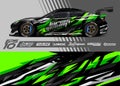 Sport car wrap designs illustrations Royalty Free Stock Photo