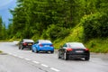 Sport cars BMW F30 3-series, BMW F80 M3 and Audi TT Royalty Free Stock Photo