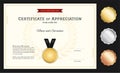 Certificate template sport theme with border frame, Diploma design Royalty Free Stock Photo