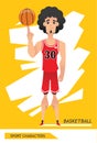 Sport characters basketball player vector