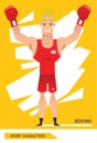 Sport characters Boxing player vector