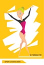 Sport characters gymnastic player vector