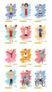 Sport Characters Set vector design