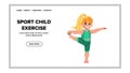 sport child exercise vector