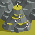 Sport Climbing Isometric Composition Royalty Free Stock Photo