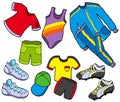 Sport clothes collection Royalty Free Stock Photo