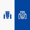Sport, Cream, Medical, Healthcare Line and Glyph Solid icon Blue banner Line and Glyph Solid icon Blue banner