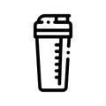 Sport Cup Equipment Shaker Vector Thin Line Icon