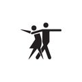 sport dance icon. Dance elements. Premium quality graphic design icon. Simple love icon for websites, web design, mobile app, info