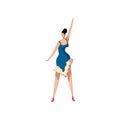 Sport dancing concept. Professional dancer on white background. Royalty Free Stock Photo