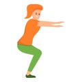 Sport doctor exercise icon, cartoon style