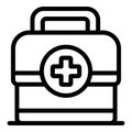 Sport doctor first aid kit icon, outline style