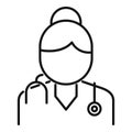 Sport doctor icon, outline style