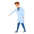 Sport doctor indicate icon, cartoon style