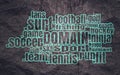 Sport domain names cloud Royalty Free Stock Photo
