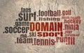 Sport domain names cloud Royalty Free Stock Photo