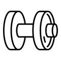 Sport dumbell icon, outline style