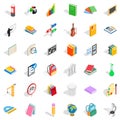 Sport education icons set, isometric style Royalty Free Stock Photo