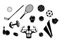Sports equipment icon set vector Royalty Free Stock Photo