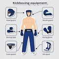 Sport equipment for kickboxing martial arts