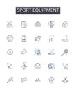 Sport equipment line icons collection. Investments, Trading, Demand, Supply, Volatility, Commodities, Shares vector and