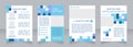 Sport event promotional blank brochure layout design. Program, schedule. Vertical poster template set with empty copy space for