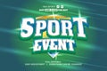 Sport Event Vector Text Effect Editable Royalty Free Stock Photo