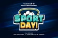 Sport Event Vector Text Effect Editable Royalty Free Stock Photo