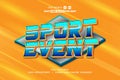 Sport Event Vector Text Effect Editable Royalty Free Stock Photo