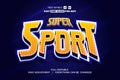 Sport Event Vector Text Effect Editable Royalty Free Stock Photo