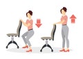 Sport exercises for office.