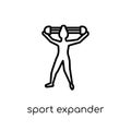 sport Expander icon. Trendy modern flat linear vector sport Expander icon on white background from thin line Gym and fitness coll Royalty Free Stock Photo