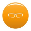 Sport eyeglasses icon vector orange